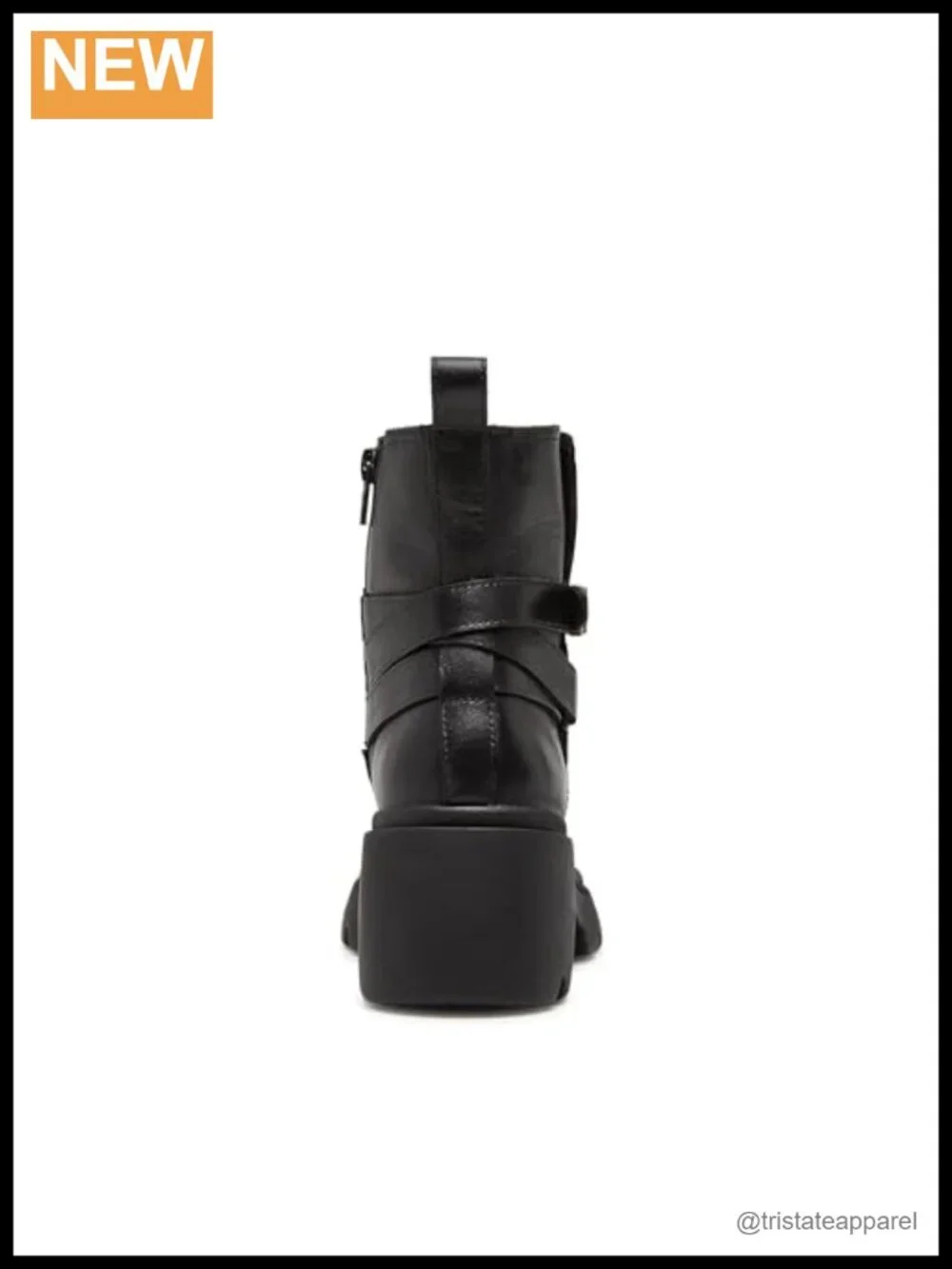 Suede Ankle Bootie Block Heel Buckle Detail Pull-On